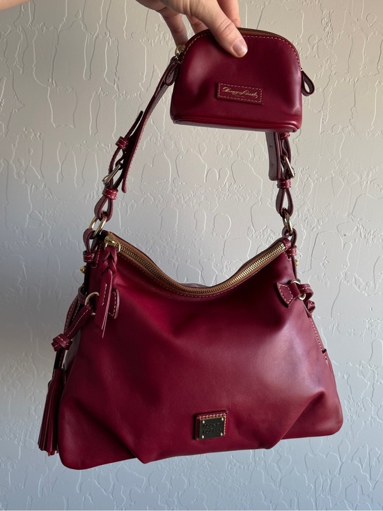 Dooney & Bourke Handbags - Dooney and bourke tegan satchel red burgundy EUC
